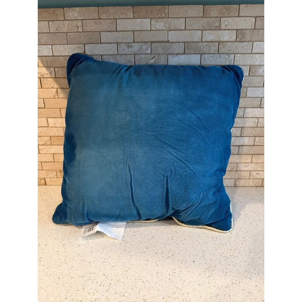 Netflix Stranger Things Scoops Ahoy Throw Pillow Blue‎ Corduroy Cushion 16 Inch